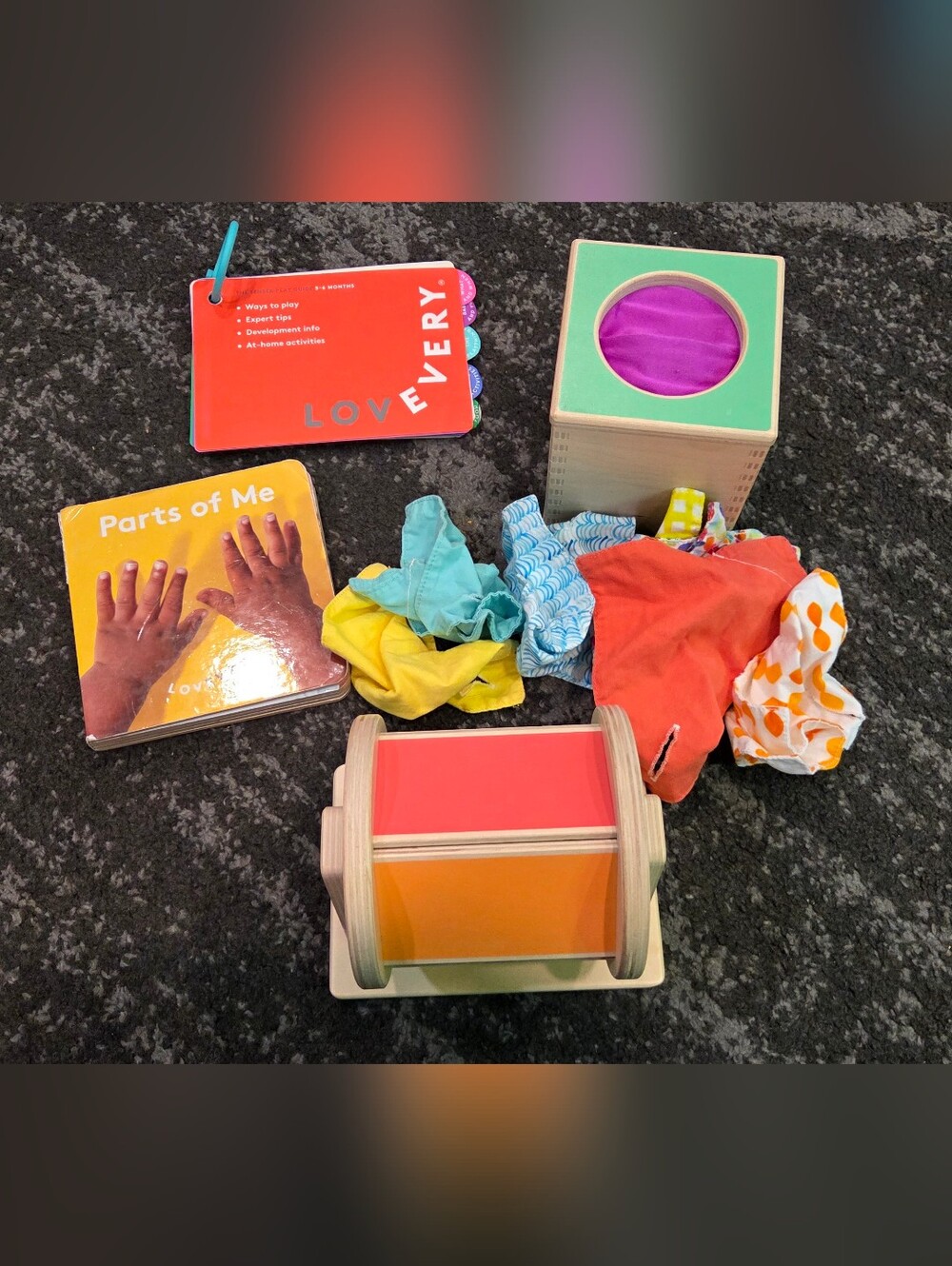 Lovevery The Sensor Play Kit Items for 5-6 Month Olds: Includes Play Guide